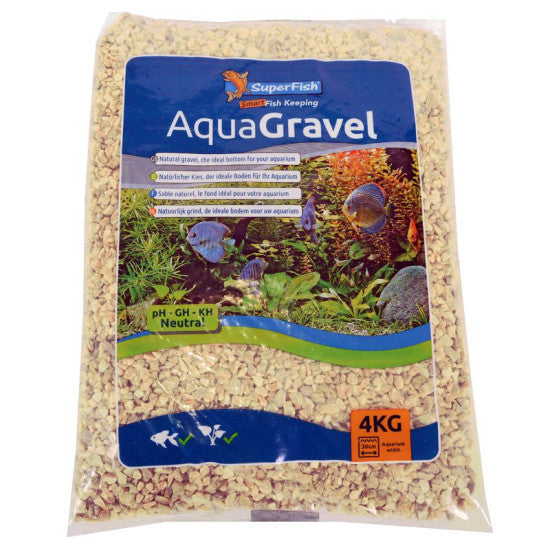 SuperFish AquaGravel Geel 3-6 mm 4 kg aquariumgrind
