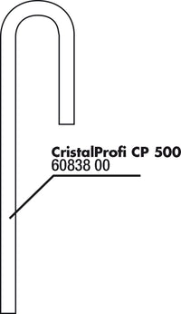 JBL U-Vormige Pijp Uitgang 16/22mm CristalProfi - Technische maatschets JBL 6083800, miniatuur 2