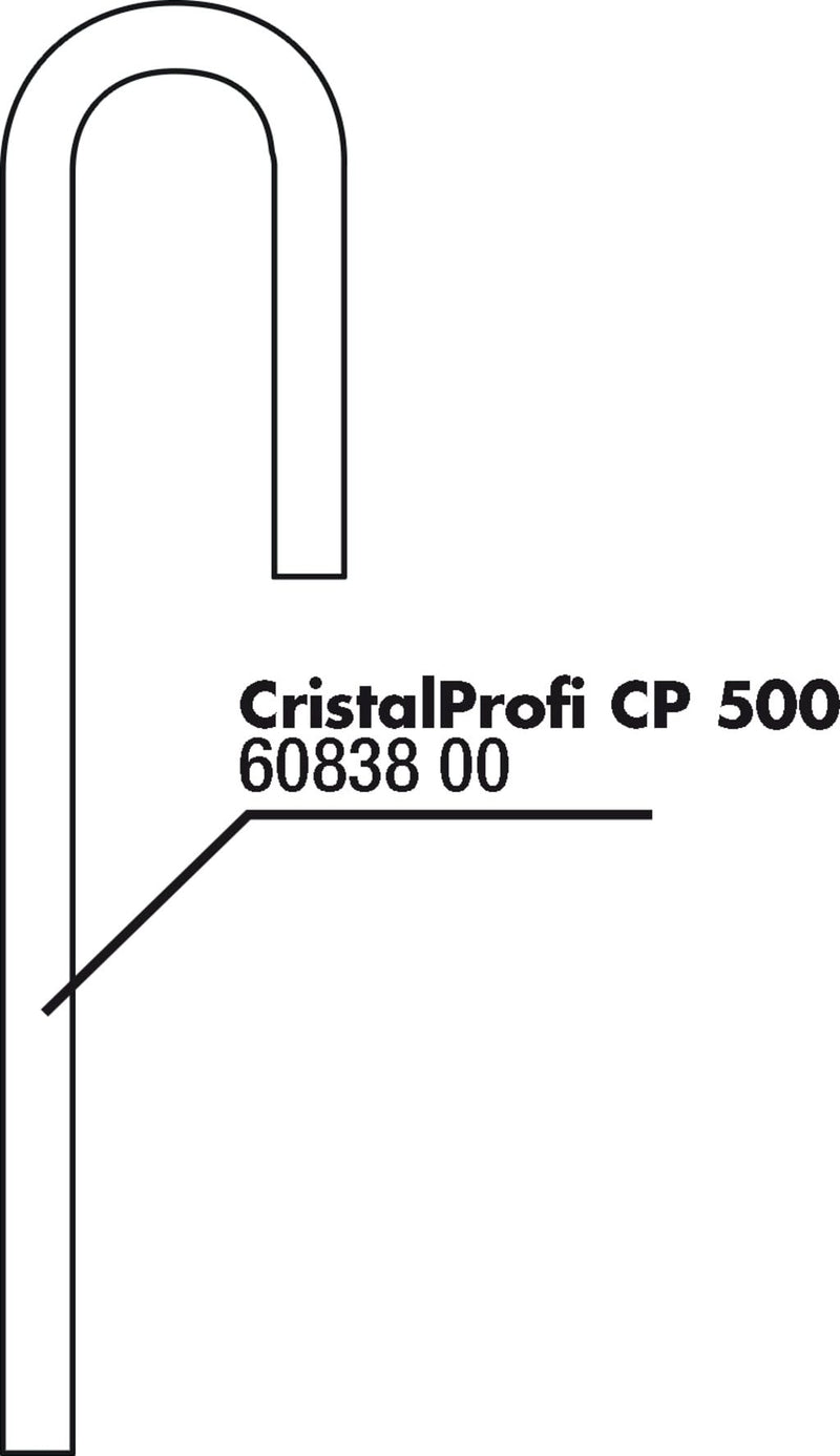 JBL U-Vormige Pijp Uitgang 16/22mm CristalProfi - Technische maatschets JBL 6083800, afbeelding 2 Filtertoebehoren