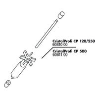 JBL CristalProfi 120 250 technische tekening exploded view rotor as rubberlagers, miniatuur 2