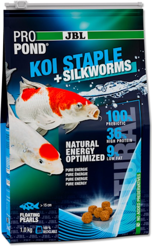 JBL ProPond Koi Staple+Silkworms S 1,0 kg basisvoer