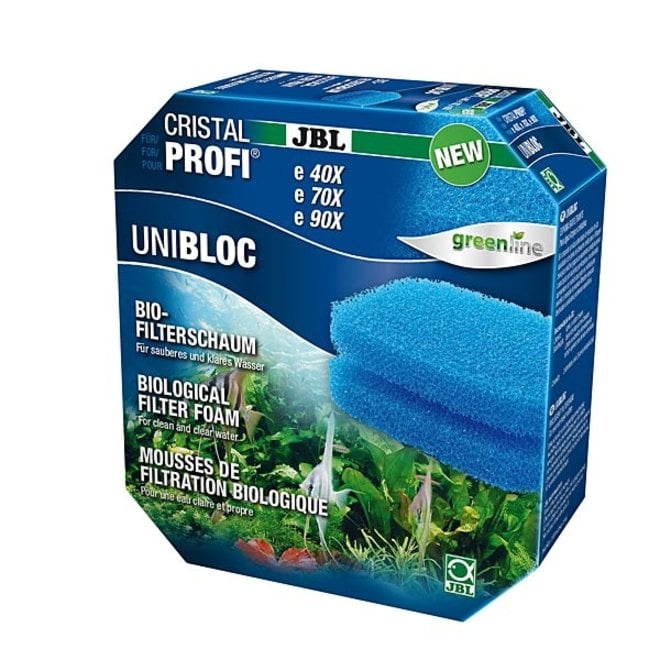 JBL UniBloc CristalProfi e401/e701/e901 Bio-Filterschuim Sponzenset (2 stuks) verpakkingsdetail, afbeelding 2 Aquarium filtermateriaal