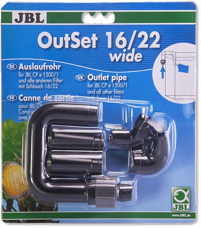 JBL OutSet Wide 16/22 Aquarium Uitstroomset (CP e1500/e1501/e1502)