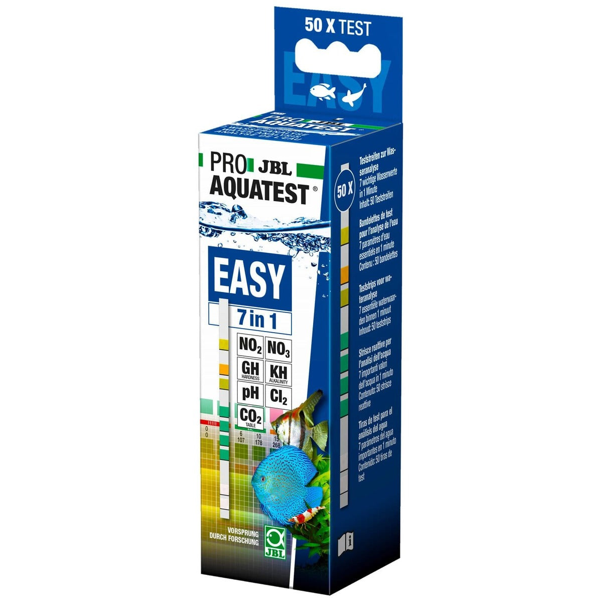 JBL ProAquaTest Easy 7in1 watertest strips verpakking 50 stuks