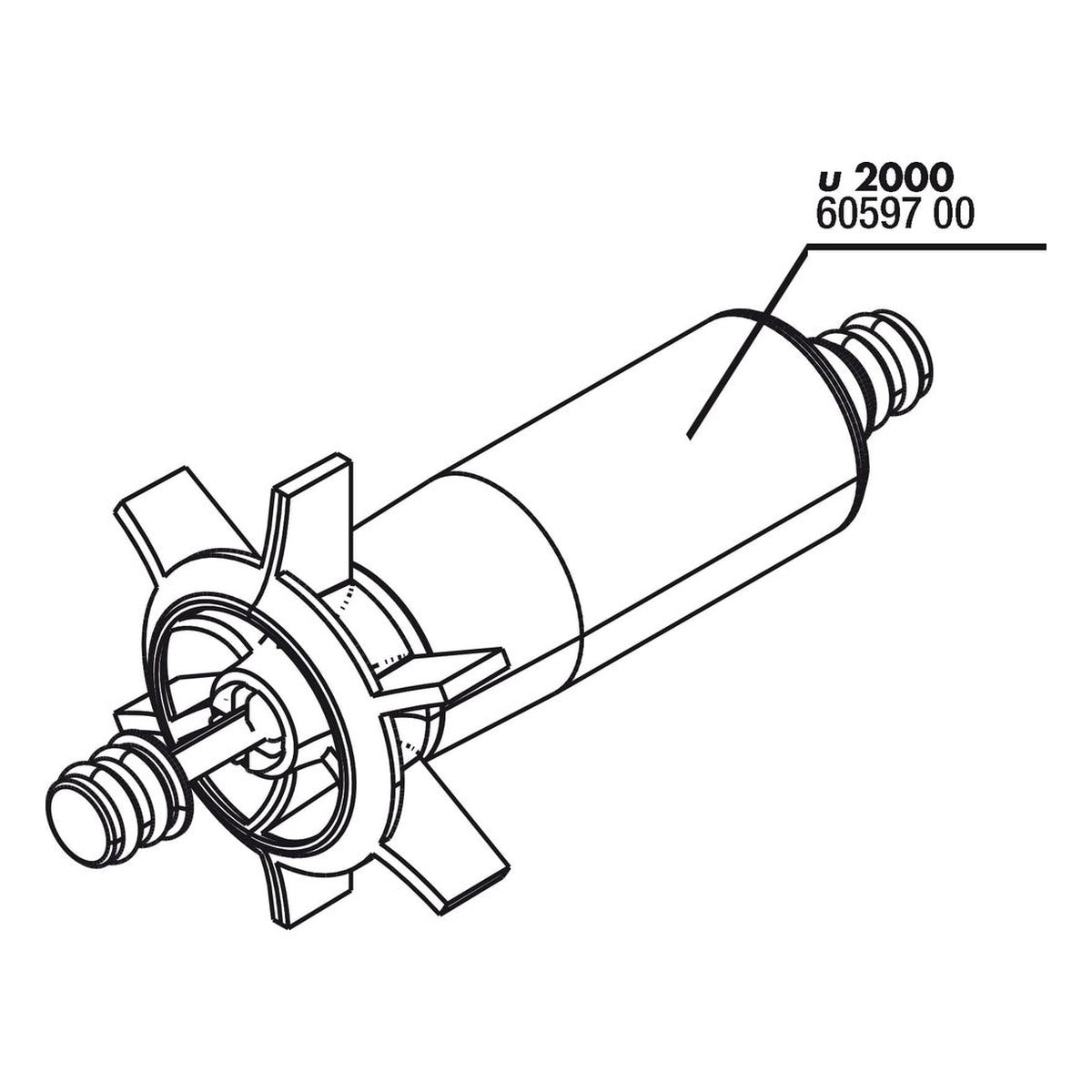 JBL ProFlow u2000 technische exploded view tekening rotor as lagers