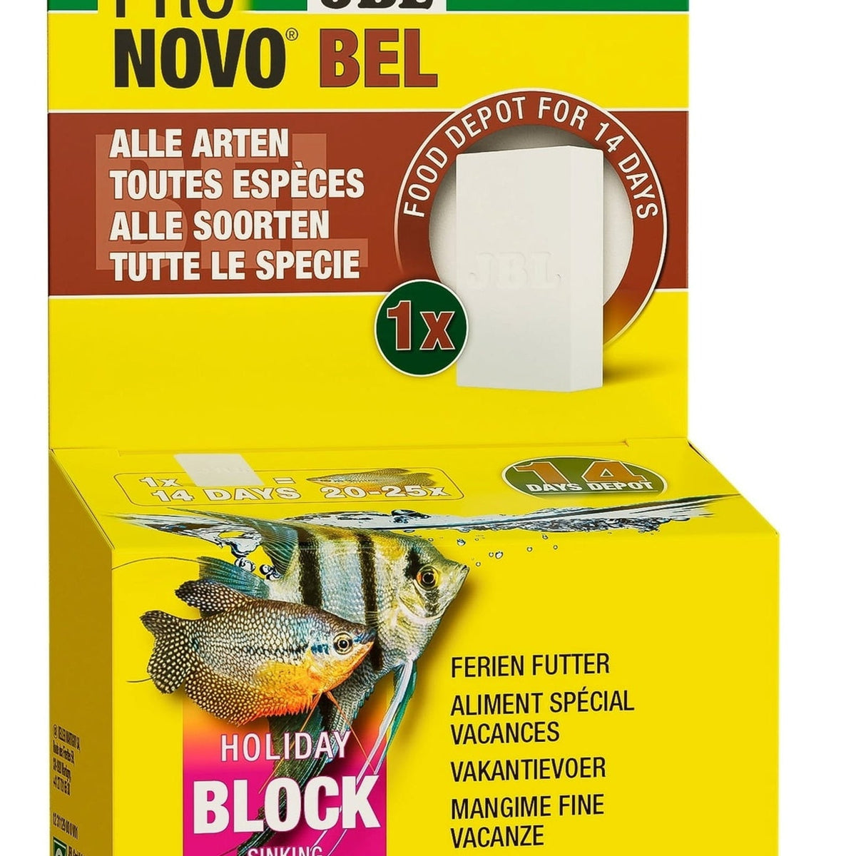 JBL PRONOVO BEL HOLIDAY 14 dagen voedseldepot blok en vissen