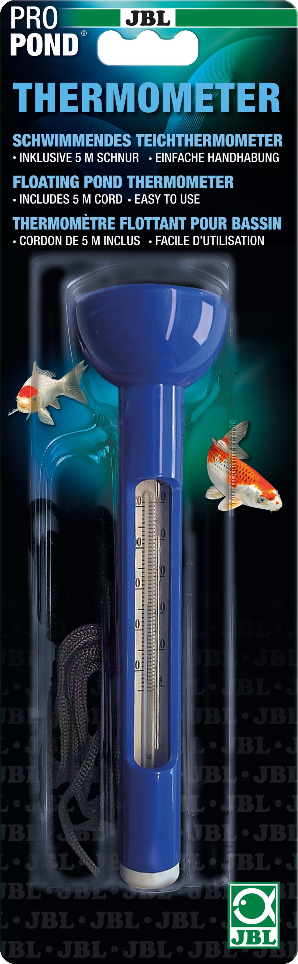 JBL ProPond Vijverthermometer Drijvend met 5m Koord - Blisterkaart detail met 5m koord