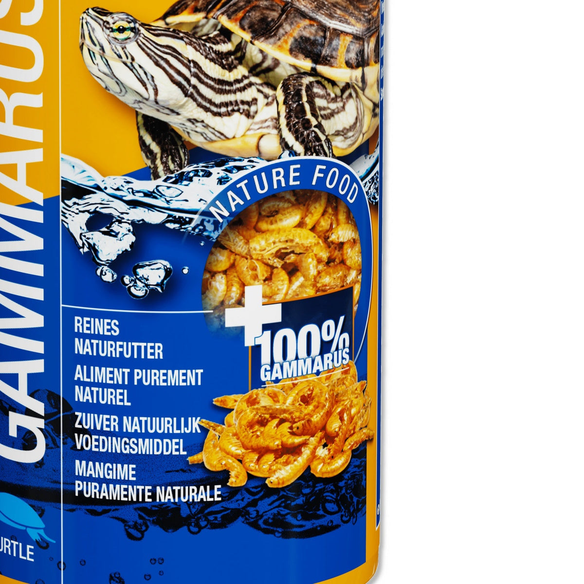 JBL PROTERRA GAMMARUS 250ml gedroogde beekvlooien en schildpadden label detailopname