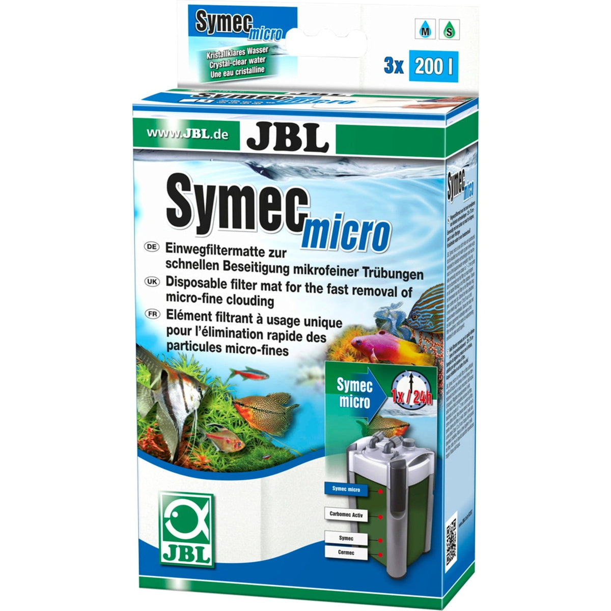 JBL SymecMicro microfijn filtervlies 25x74 cm voor aquariumfilters