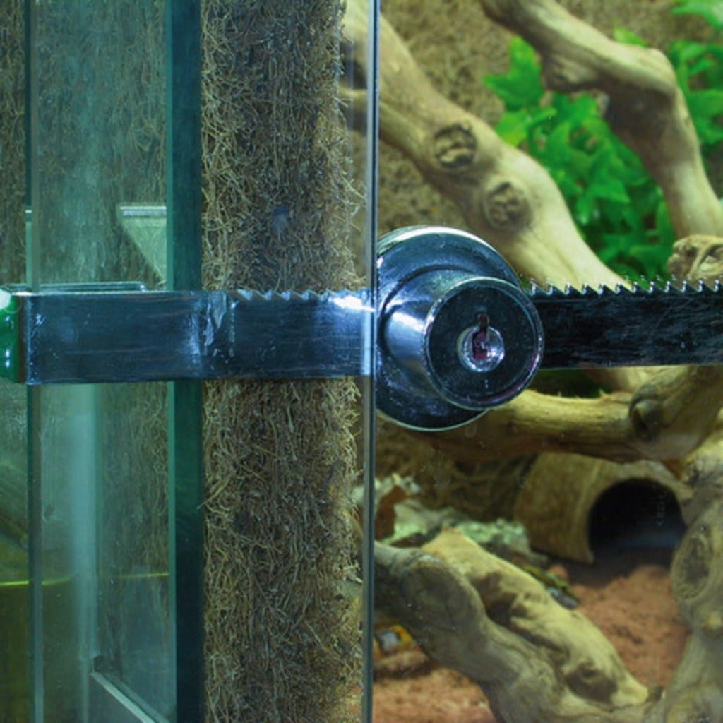 JBL TerraSafe terrarium schuifdeurslot met twee sleutels detail