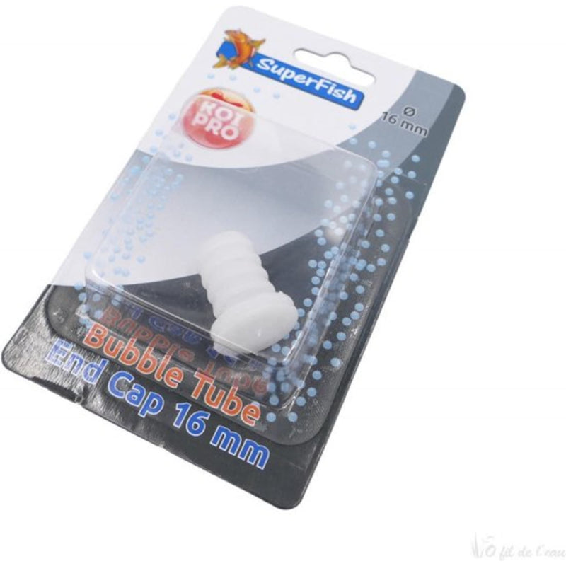 Koi Pro Bubble Tube Eindkap 16mm - productfoto, PVC Hulpstuk bij Vijvercentrum