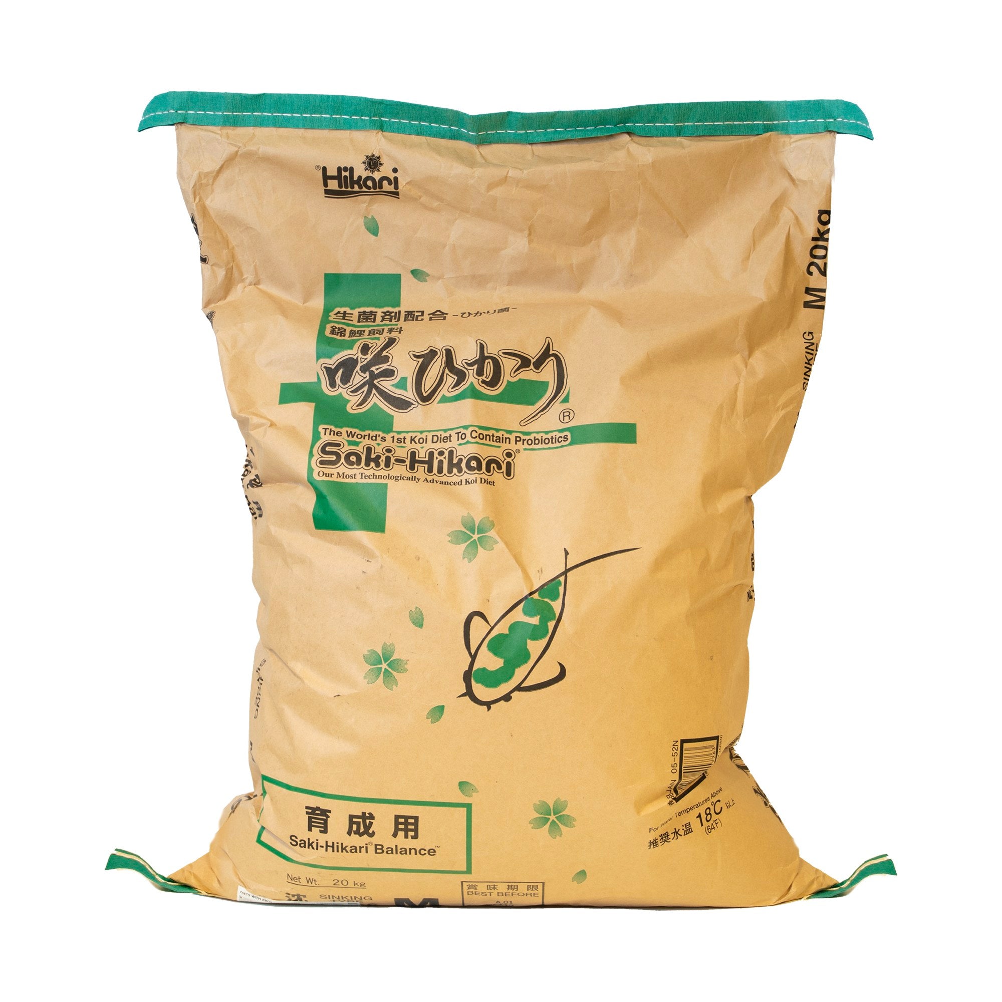 Saki Hikari Balance Sinking M 20 kg - zinkend Japans basisvoer met Hikari Germ probiotica