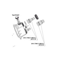 JBL AquaCristal UV-C Slangtulen 2" (2 stuks) voor UV-C 72-110W, miniatuur 1