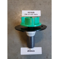 Impeller en as AquaForte DM-20.000 Vario - Vervangingsrotor voor oud model vijverpomp - RD762B B e596, miniatuur 2