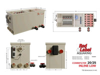 Red Label AquaKing INLINE Combi 20/25 LOW combifilter, technische tekening, miniatuur 4