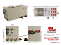 Red Label AquaKing INLINE Combi 30/35 LOW combifilter, technische tekening, miniatuur 4