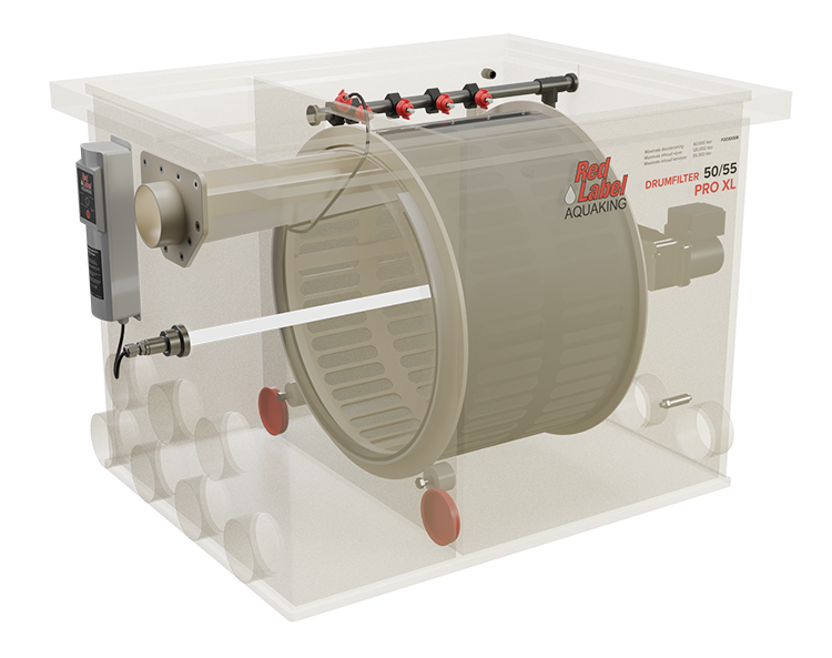 Red Label AquaKing PRO Drum 50/55 XL trommelfilter, productaanzicht 2