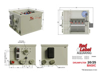 Red Label AquaKing BASIC Drum 20/25 trommelfilter, technische tekening, miniatuur 4