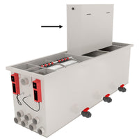 Red Label AquaKing Trickle 80/100 gemonteerd op een combifilter, gesloten inbouwsituatie, miniatuur 1