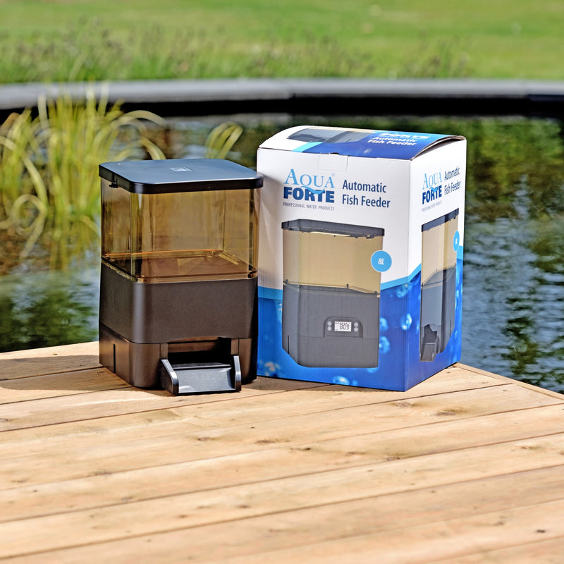 AquaForte Fish Feeder 8 liter - Voerautomaat met zonnepaneel en accu - SK670 D AZ 2261, afbeelding 3 Voerautomaten