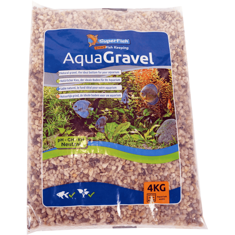 SuperFish AquaGravel Rose 3-6 mm 4 kg aquariumgrind, Aquariumbodem bij Vijvercentrum