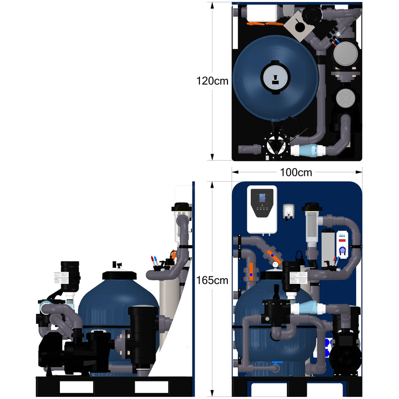 AquaForte Complete Plug & Swim Filter Pallet Biopool Type 5 voor 80 m³ - TC304 A 0fc4, detailaanzicht PLUG & PLAY FILTERSYSTEMEN