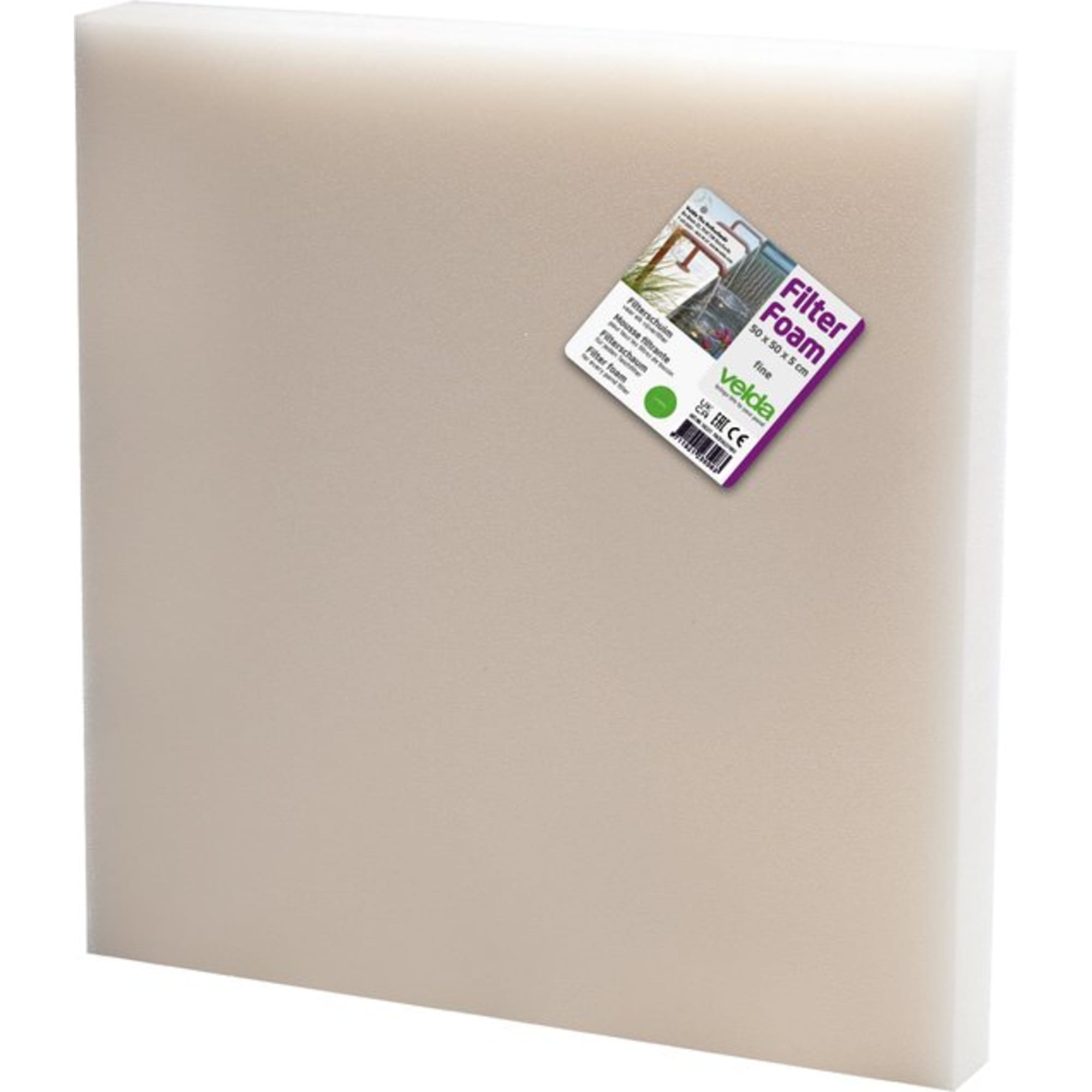 Velda Filter Foam white 50x50x5cm - productfoto
